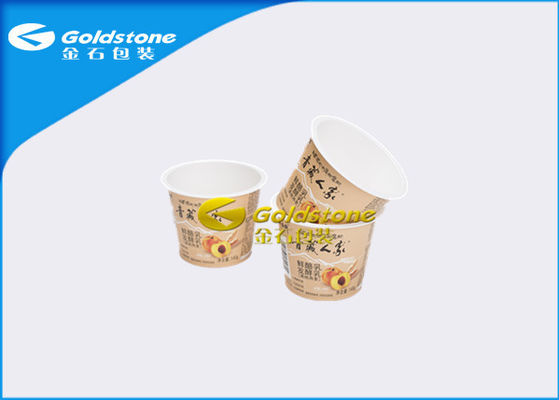 Tazze di plastica del yogurt del commestibile di stampa offset, tazze eliminabili rispettose dell'ambiente del gelato