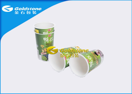 Tazze di plastica di formazione automatiche del yogurt con stampa di logo della superficie curva
