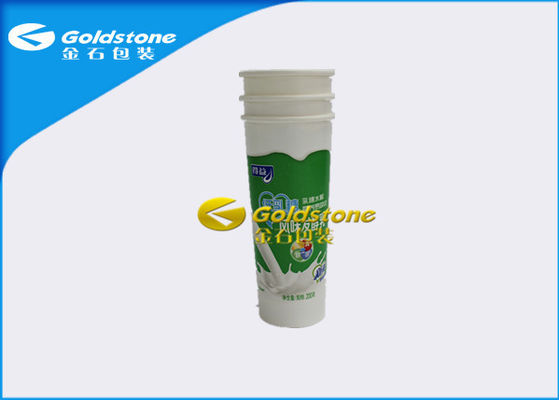 Contenitori di plastica della tazza del yogurt di stampa di Flexography, tazze di plastica di riempimento fredde del frappé
